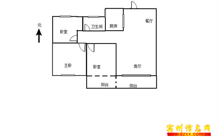 哈佛国际大三室 随时看房