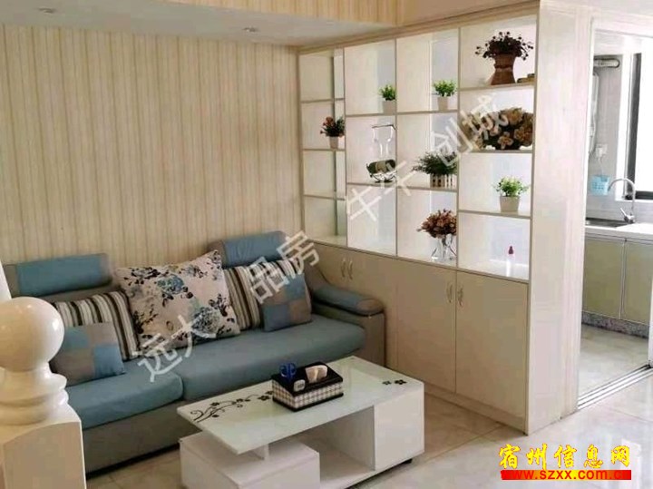 财富大厦复式公寓,家具家电齐全,拎包入住